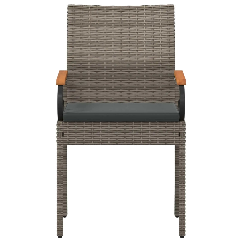 Sedie da giardino con cuscino 2 pcs Grigio e Grigio Scuro 42025881