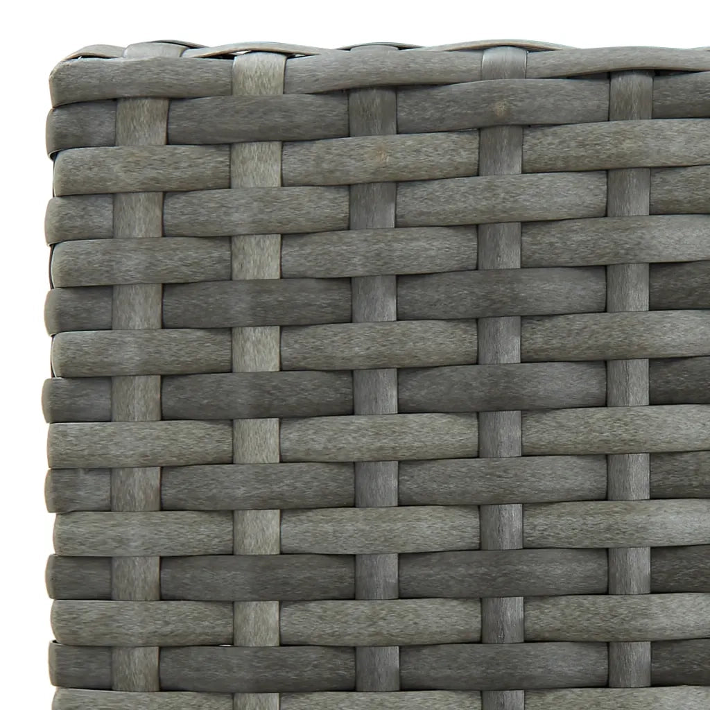 Sgabelli da Bar con Cuscini 2 pz Grigi in Polyrattan 313436