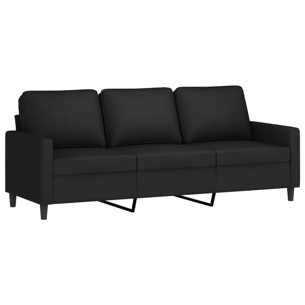 Set di Divani 4 pz con Cuscini Nero in Velluto
