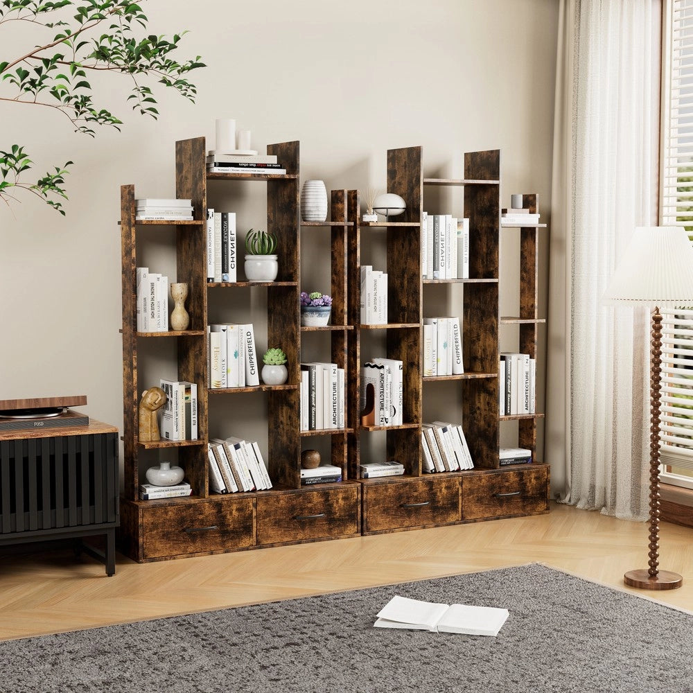 Libreria Industriale con Cassetti e Ripiani ¨C Xylo ¨C Marrone Rustico