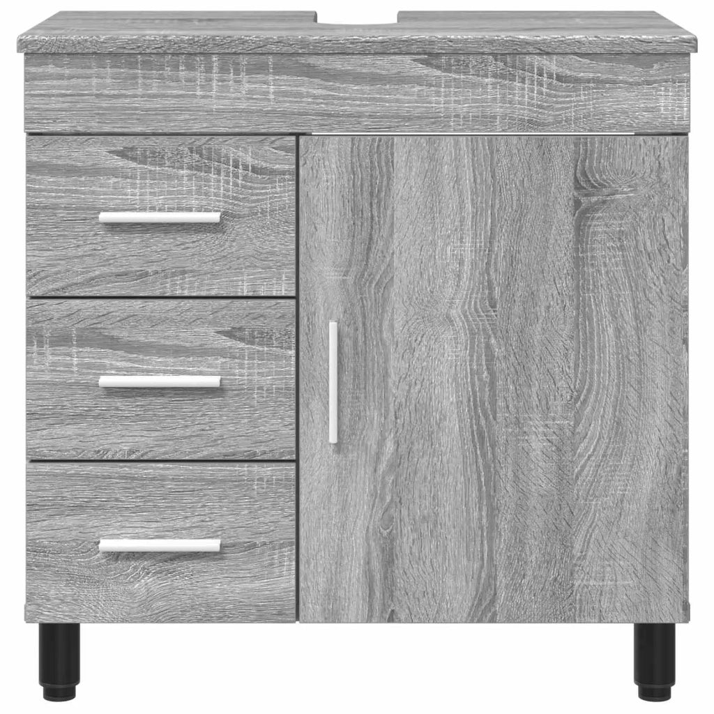 Mobiletto da bagno Sonoma grigio 60 x 35 x 60 cm 889381