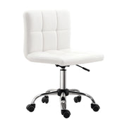 Sedia da ufficio ¨C Minimal ¨C bianco, similpelle, metallo, 5 ruote