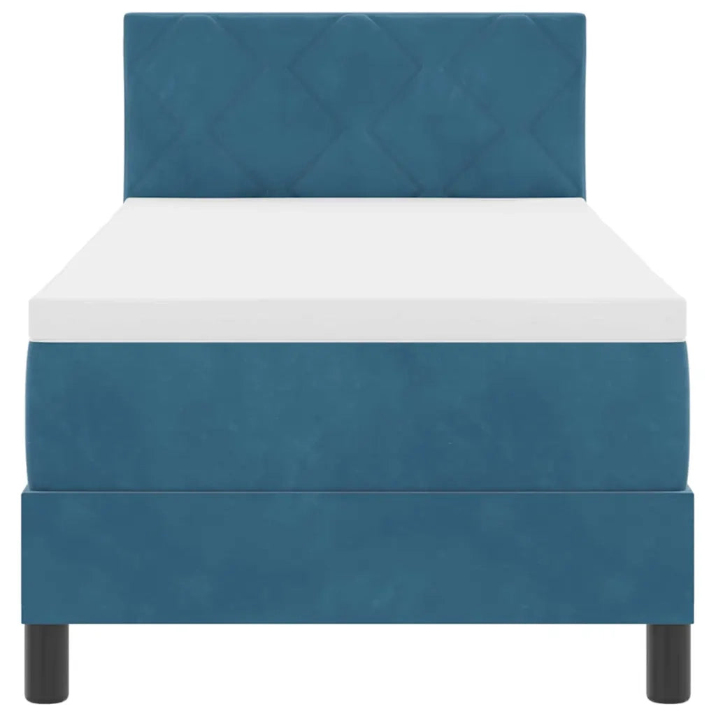 Letto a molle con testiera Blu Scuro 80 x 200 cm Velluto 3339204