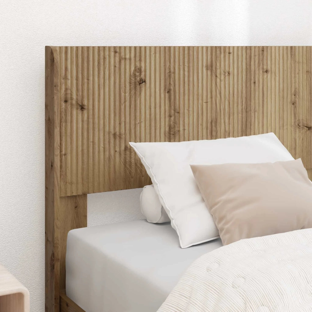 Letto singolo | Letto per adulti | Struttura del letto con stoccaggio e testata Rovere Artigianale