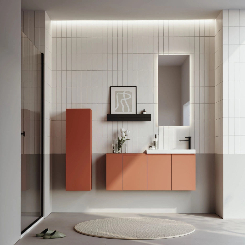 Mobile da bagno "Ferla 30" - 30 x 25 x 100 cm - Cinnamon opaco