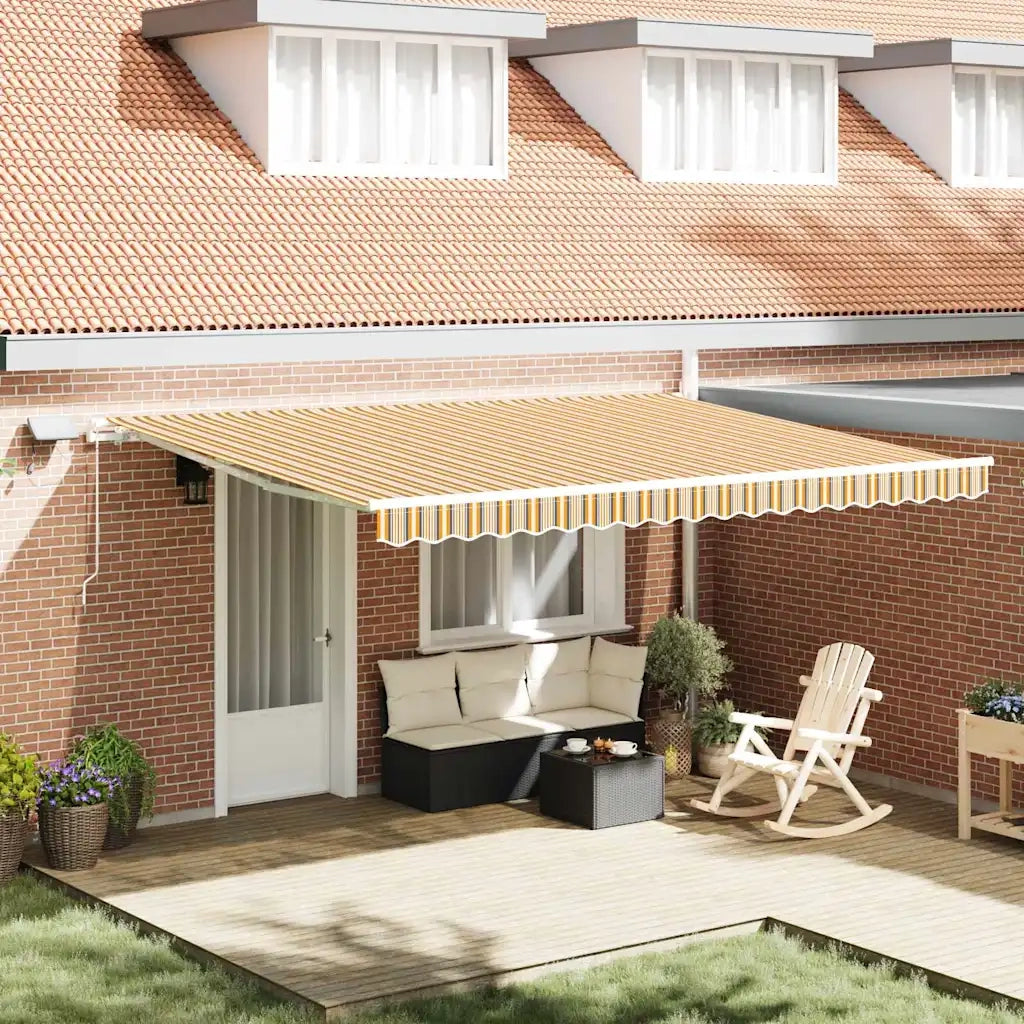 Tenda Retrattile Multicolore 450 × 300 cm Tessuto e acciaio 3330942