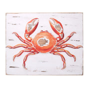 Quadro legno mare granchio rettangolarecm 47x38x4