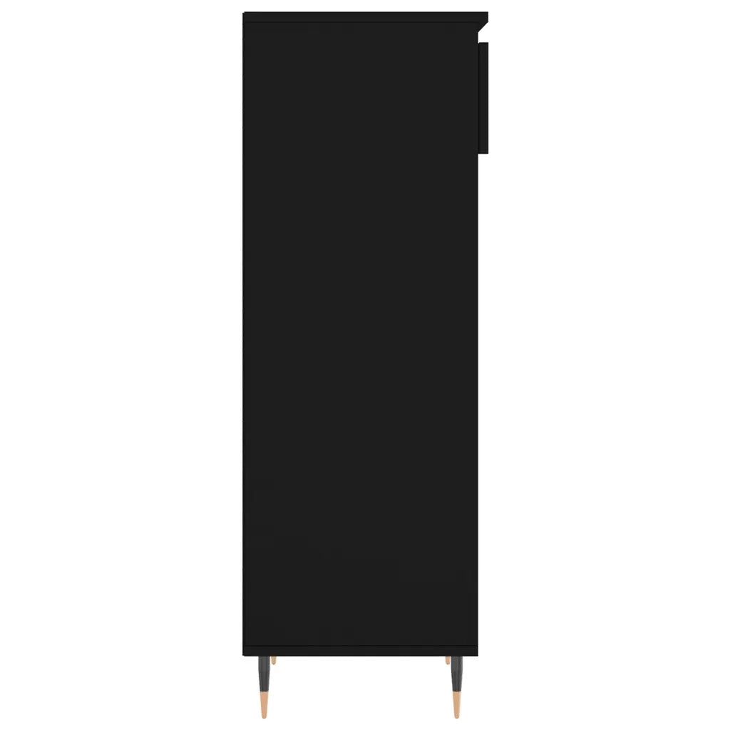 Scarpiera | Mobile per scarpe Nera 40x36x105 cm in Legno Multistrato