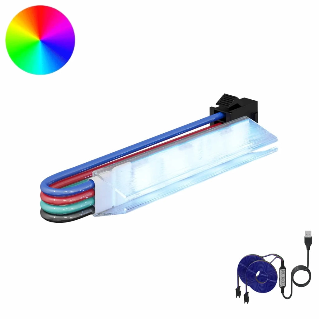 Striscia LED 2 pcs Nero e Multicolore 1745 mm Rame e plastica 3429136