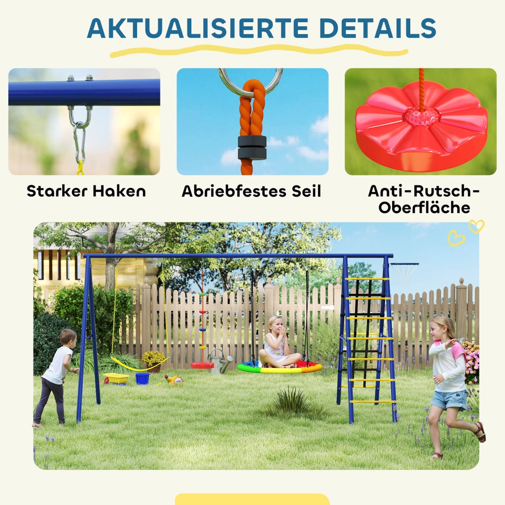 Set Altalena per Bambini ¨C Minimal ¨C Acciaio, 3-8 Anni, 6-in-1, Colori