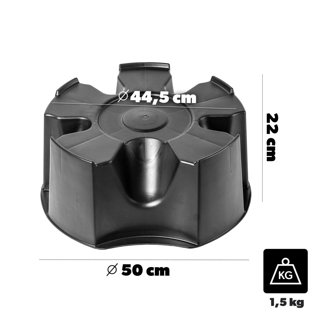 Serbatoio per acqua piovana KADAX da 265 litri con rubinetto e supporto.