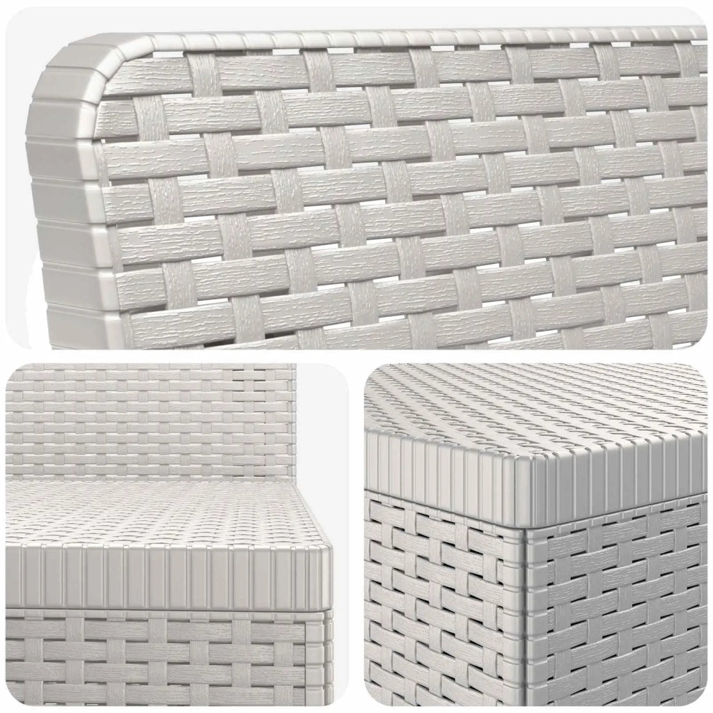 Divano da giardino 4 posti aspetto rattan PP Bianco 3443924