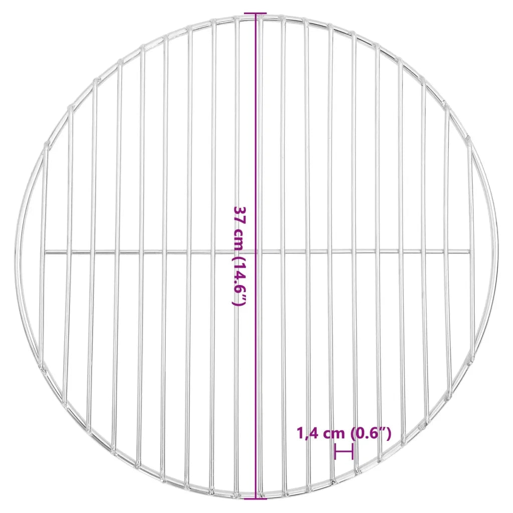 Griglia per Barbecue Rotonda ?37 cm in Acciaio Inossidabile 304 CFW3449307