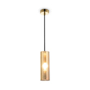 Lampada a sospensione tubo vetro Gioia Maytoni ottone E14