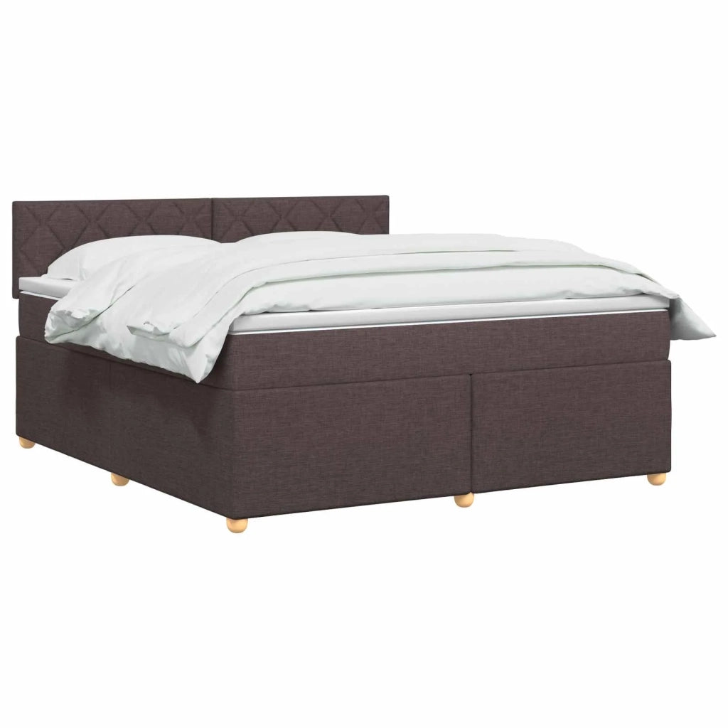 Letto box spring con materasso Marrone Scuro 140 x 200 cm 3450982