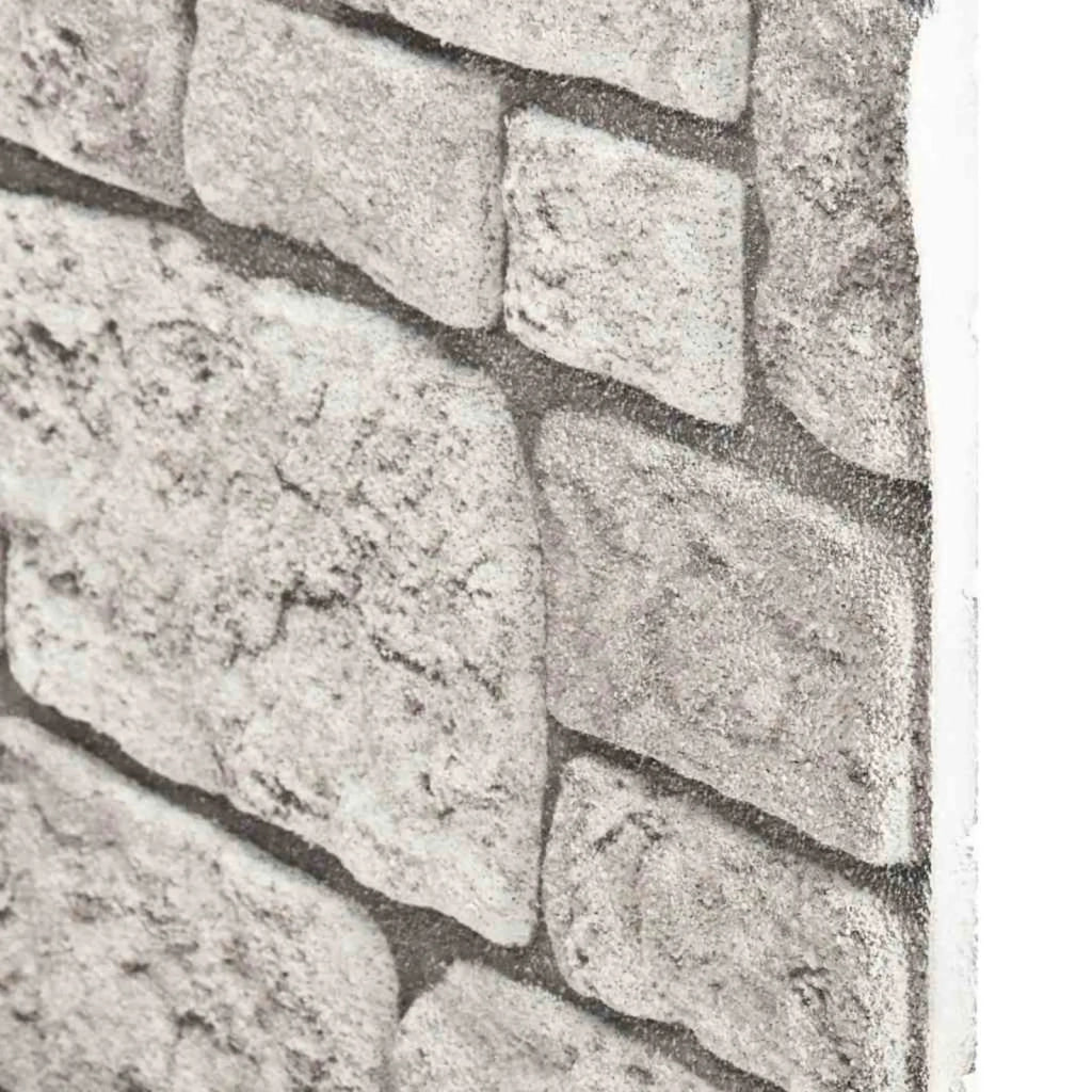 Pannelli da parete 10 pcs Grigio 100 x 50 cm Schiuma EPS 332929