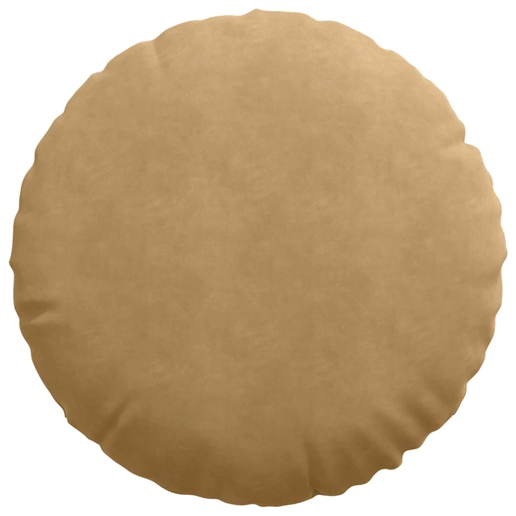 Cuscini per Seduta 2 pcs Marrone Ø60 x 21 cm Velluto 42014219