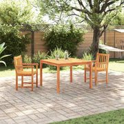 Set da Pranzo per Giardino 3 pcs Marrone 3375645