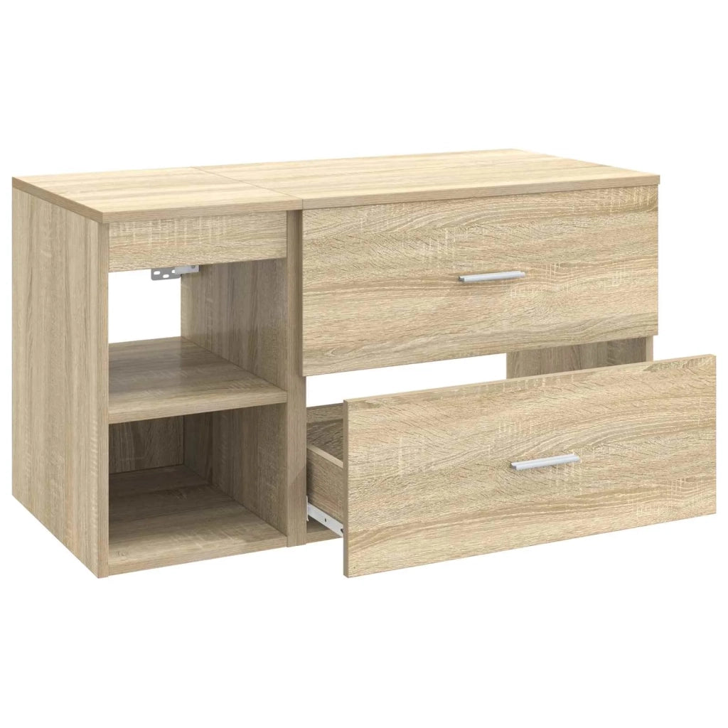 Set di mobili per il bagno 2 pz Rovere Sonoma 3403938