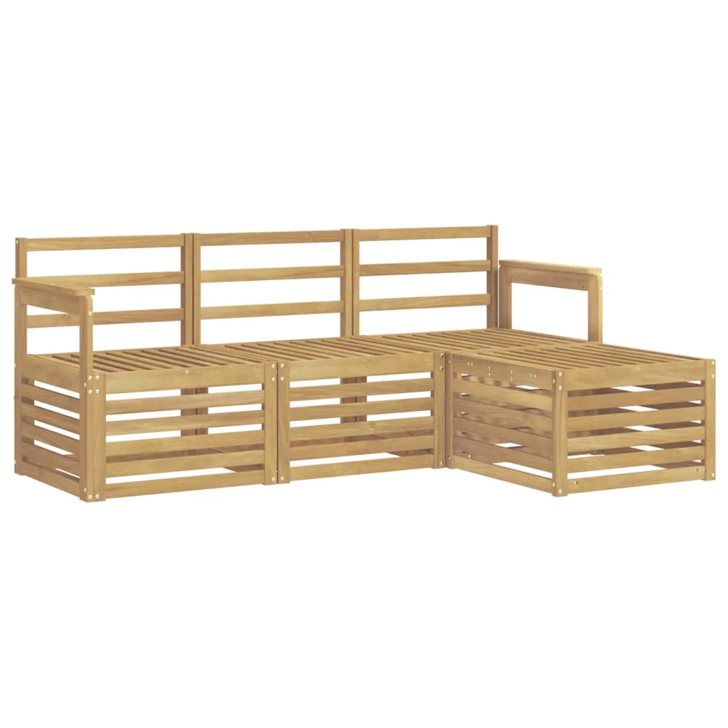 Set di divani da esterno 4 pcs Bianco 189,5 x 122,5 x 73 cm 3391619