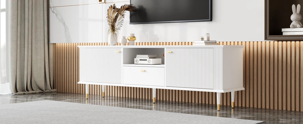 TV-Schrank bianco in MDF lunghezza 170 cm