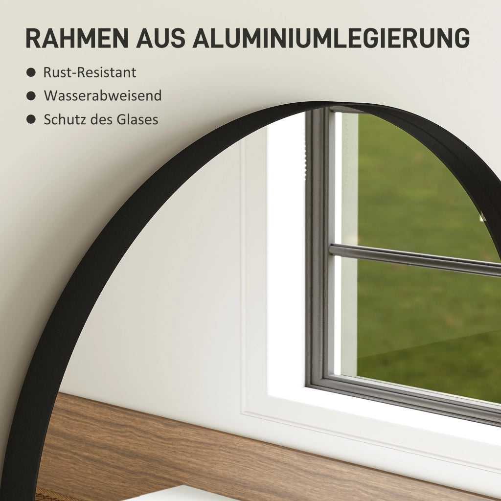 Specchio da Bagno con Cornice in Alluminio ¨C Xylo ¨C Nero 50x70 cm