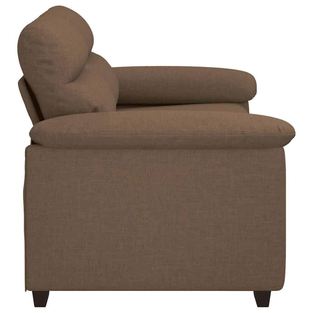 Divano a 2 Posti Marrone 160x81x84 cm in Tessuto 4105301