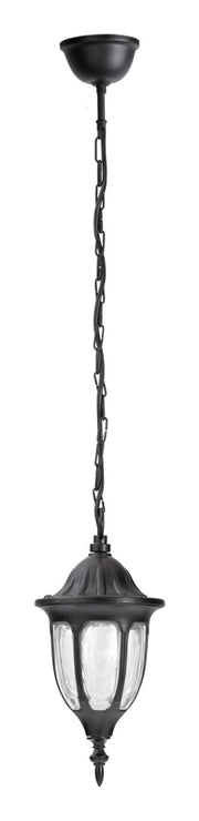 Lampada sospensione esterno classica Milano nera E27 Rabalux