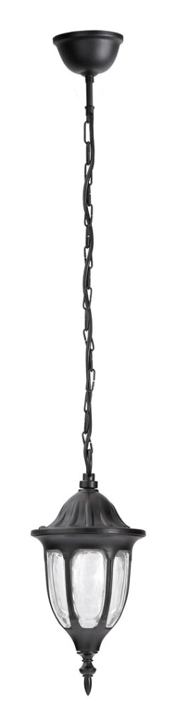 Lampada sospensione esterno classica Milano nera E27 Rabalux