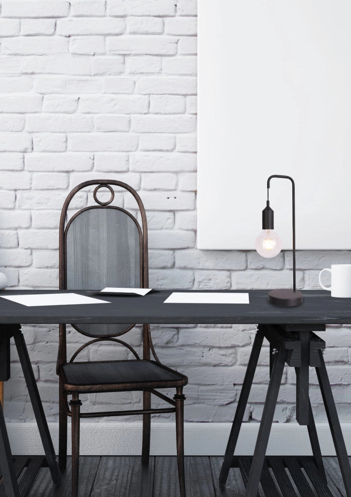 Candellux LAREN lampada da tavolo nera metallo E27