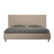 BS COM Letto contenitore imbottito 180x200 similpelle tortora