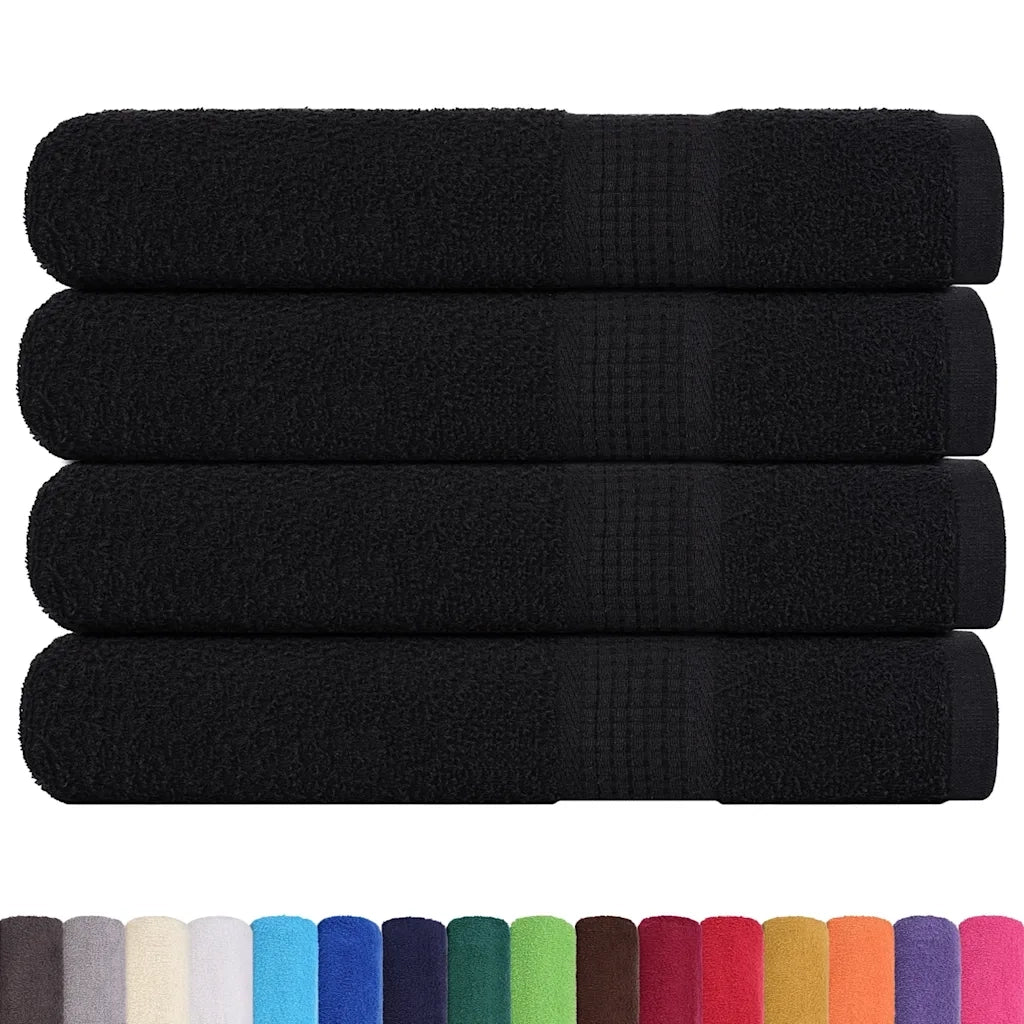 Asciugamani per sauna FROGN 4 pezzi Nero 80x200 cm 360 g/m2