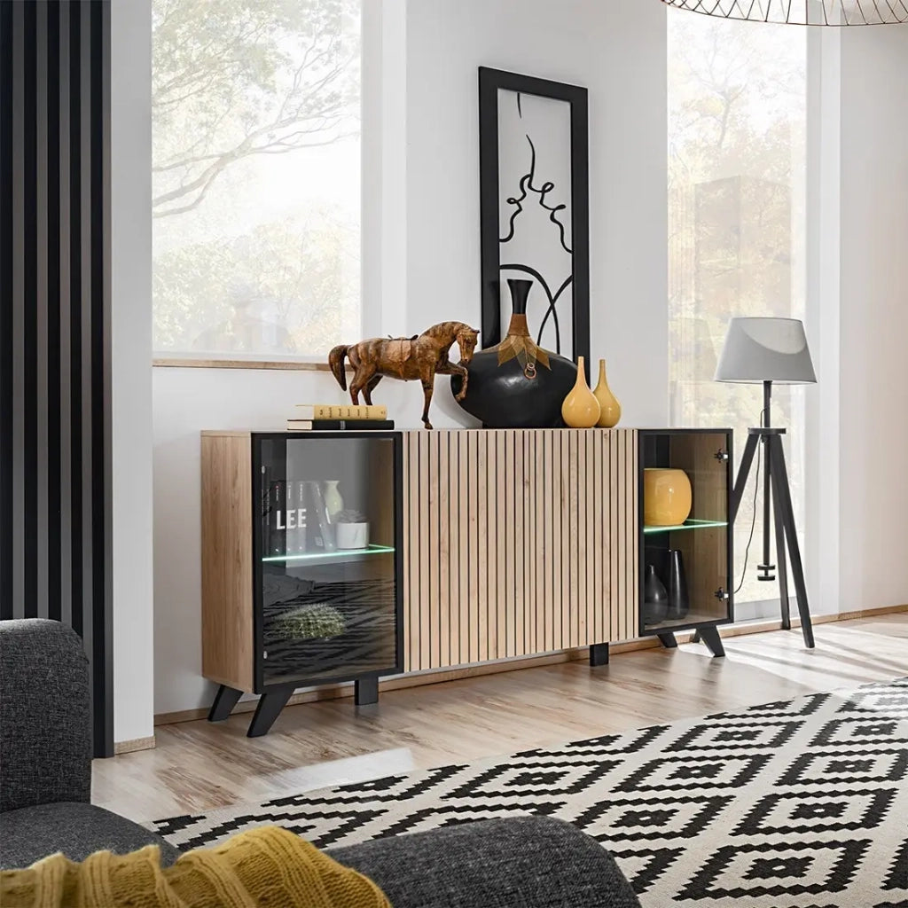 Buffet design NIELSEN – 160 cm con illuminazione LED integrata