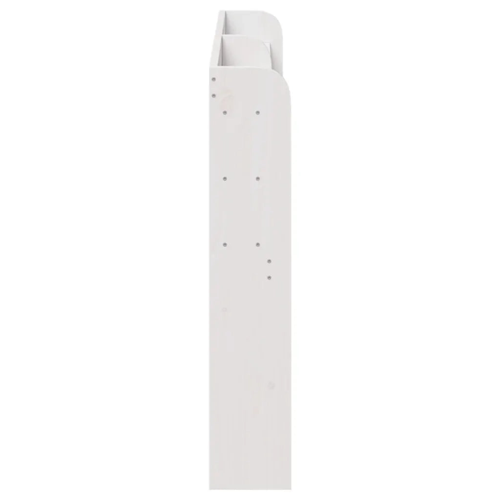 Testiera con Ripiani Bianca 160 cm in Legno Massello di Pino 850945