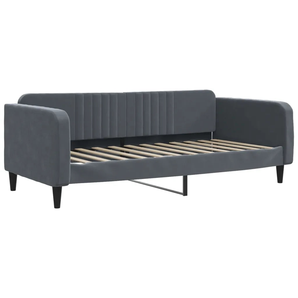 Divano letto | Sof¨¤ letto | Letto singolo Estraibile Grigio Scuro 90x200cm Velluto