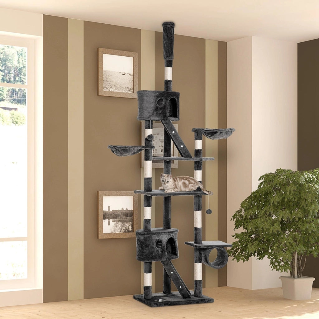 Albero tiragraffi per gatti ¨C zephmum ¨C grigio 240-260 cm