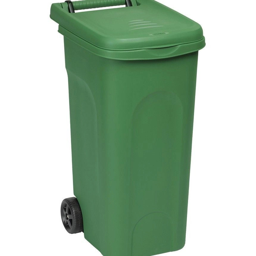 Bidone Urban Con Ruote 80Lt Verde