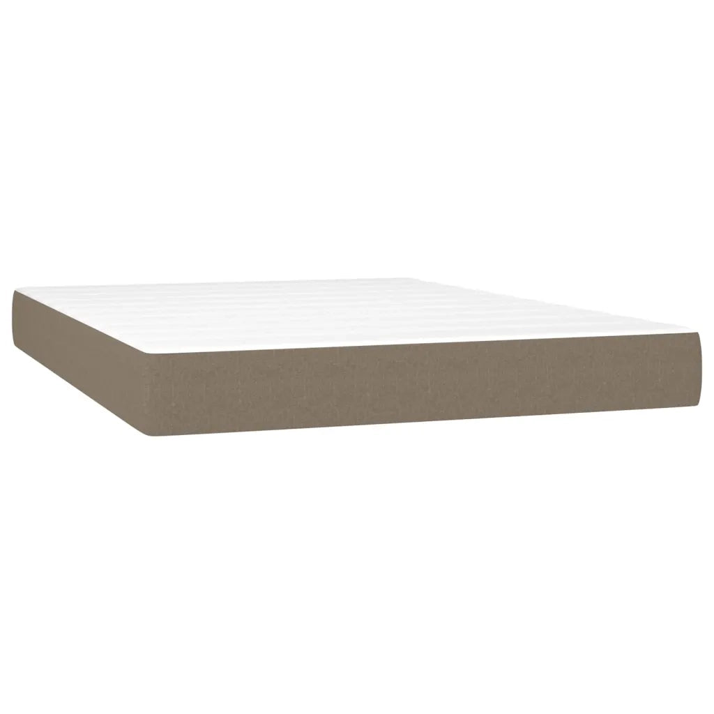 Giroletto a Molle con Materasso Tortora 140x190 cm in Tessuto 3126641