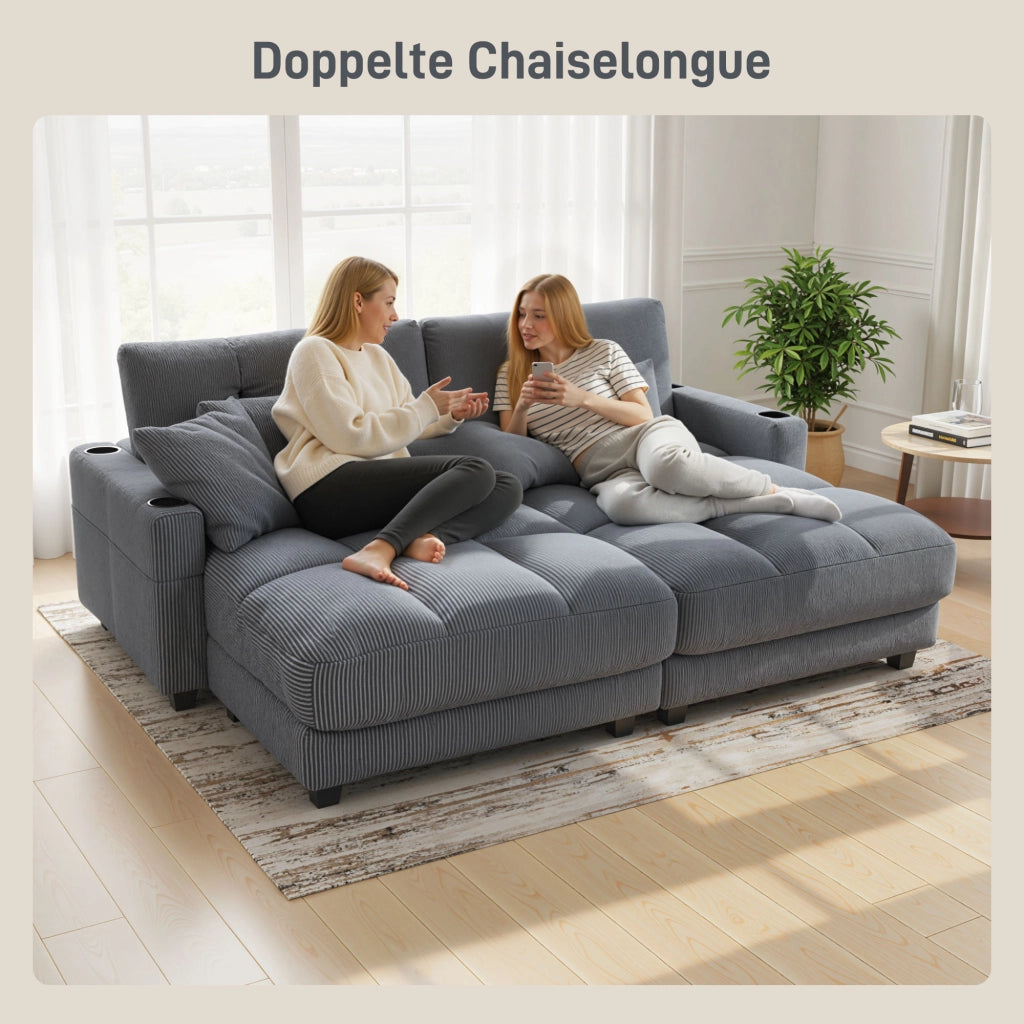 Divano letto con cuscini ¨C Minimal ¨C grigio