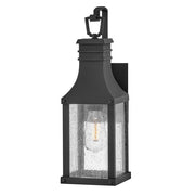 Applique esterna Beacon Hill nera vetro bolle E27 IP44