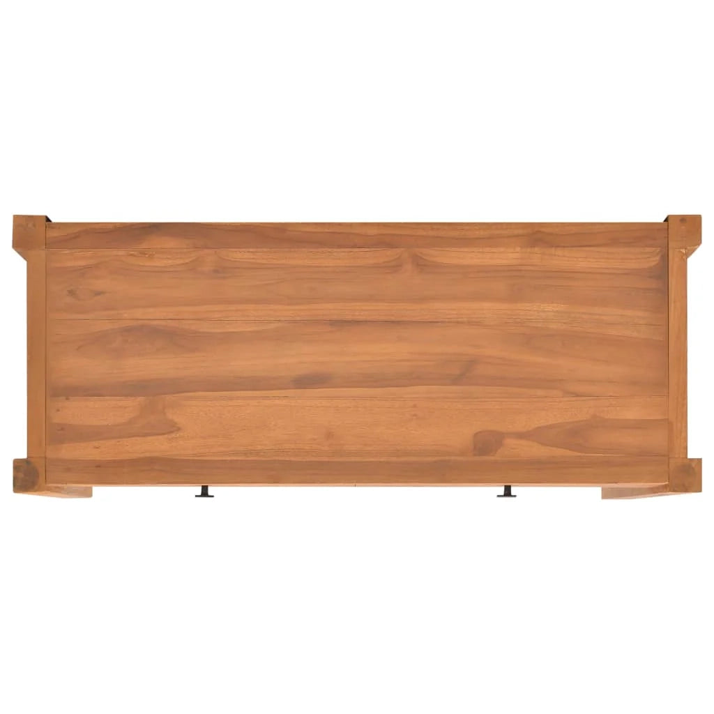 Mobile TV multimediale scaffale TV credenza mobile TV sala da pranzo soggiorno camera da letto 100 x 40 x 45 cm legno di teak marrone 02_0025532