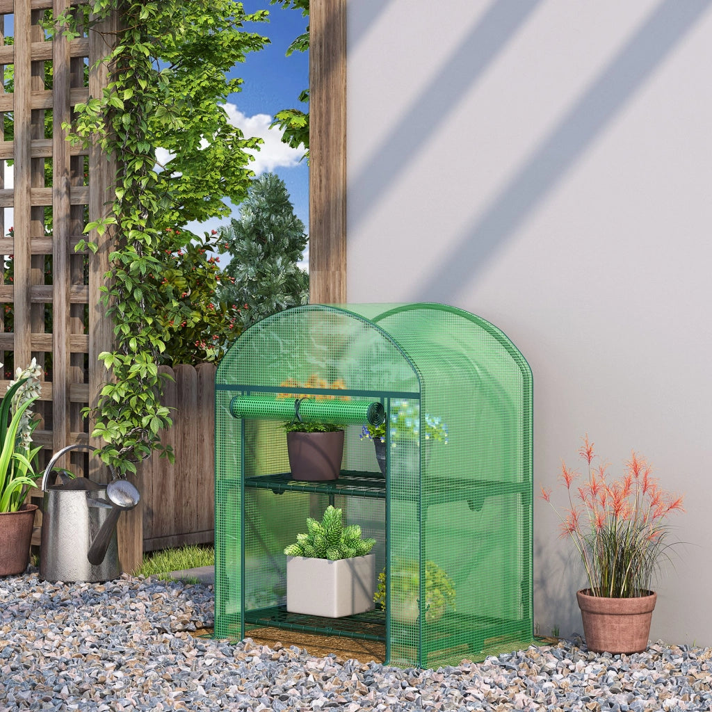 Serra da Giardino con Ripiani ¨C Minimal ¨C Verde, Metallo, 69x49x92cm