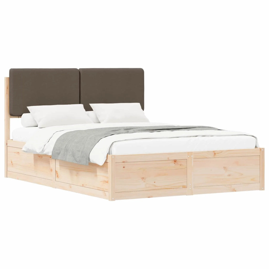 Letto con Testiera Rivestita-Struttura Letto con Testiera Talpa 150 x 200 cm Pino massello 430186