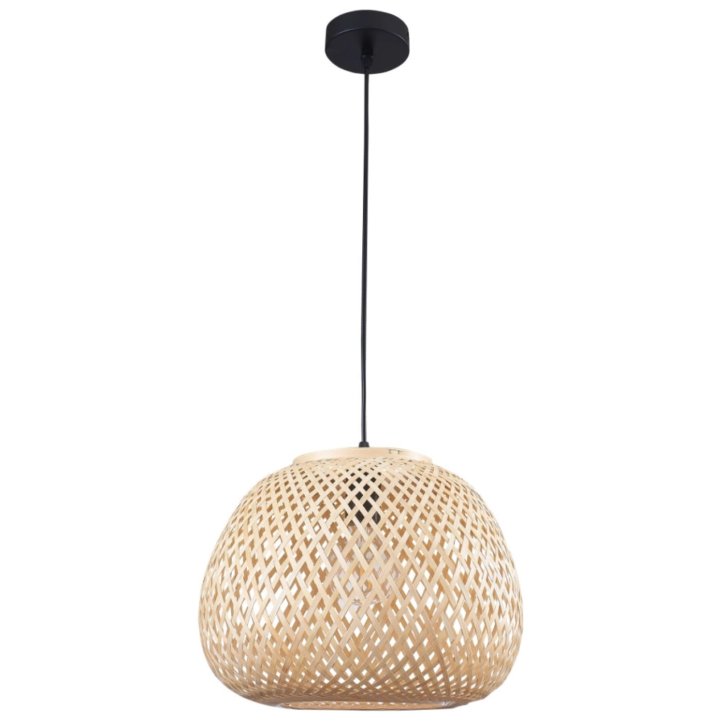 Lampada a sospensione boho bambù Ø35 E27 Polux Zanzibar
