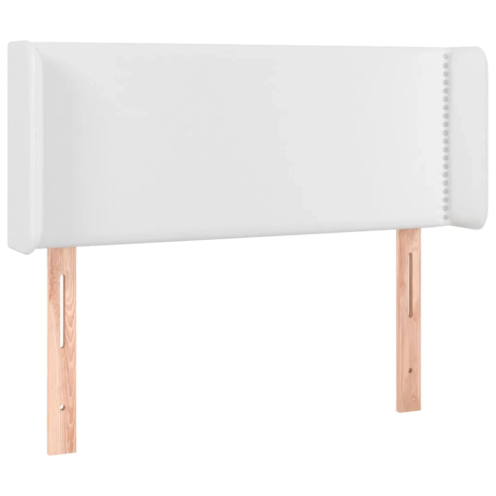 Testiera | Testata ad Orecchio Bianca 103x16x78/88 cm in Similpelle