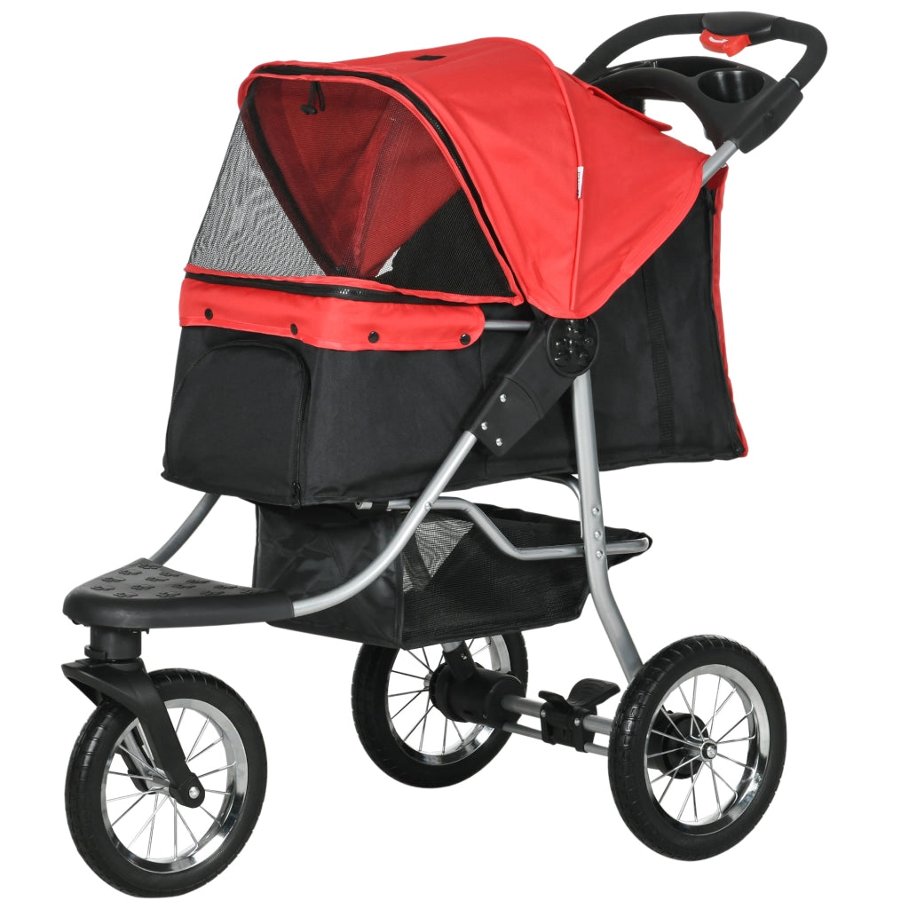 Carrello per animali domestici pieghevole ¨C Minimal ¨C Rosso