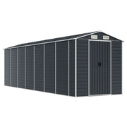 Casetta da giardino cabina ripostiglio casetta da esterno robusta casetta per attrezzi 191 x 640 x 198 cm acciaio zincato antracite 02_0022189