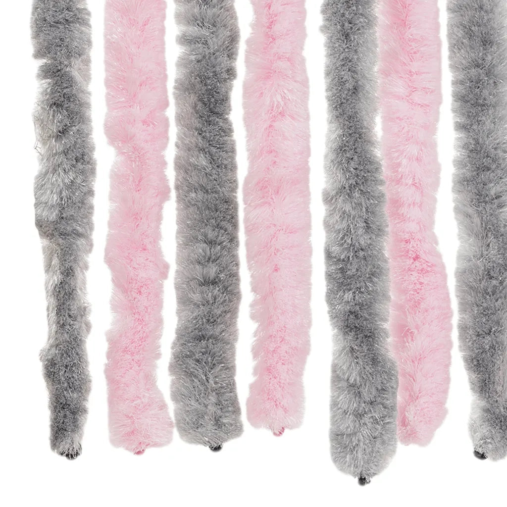 Tenda Antimosche Grigio Argento e Rosa 56x200 cm in Ciniglia CFW6880697