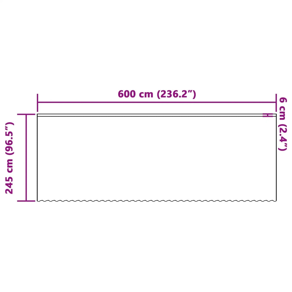 Tenda in Pizzo con tende Bianco 245 x 600 cm Poliestere 4107939