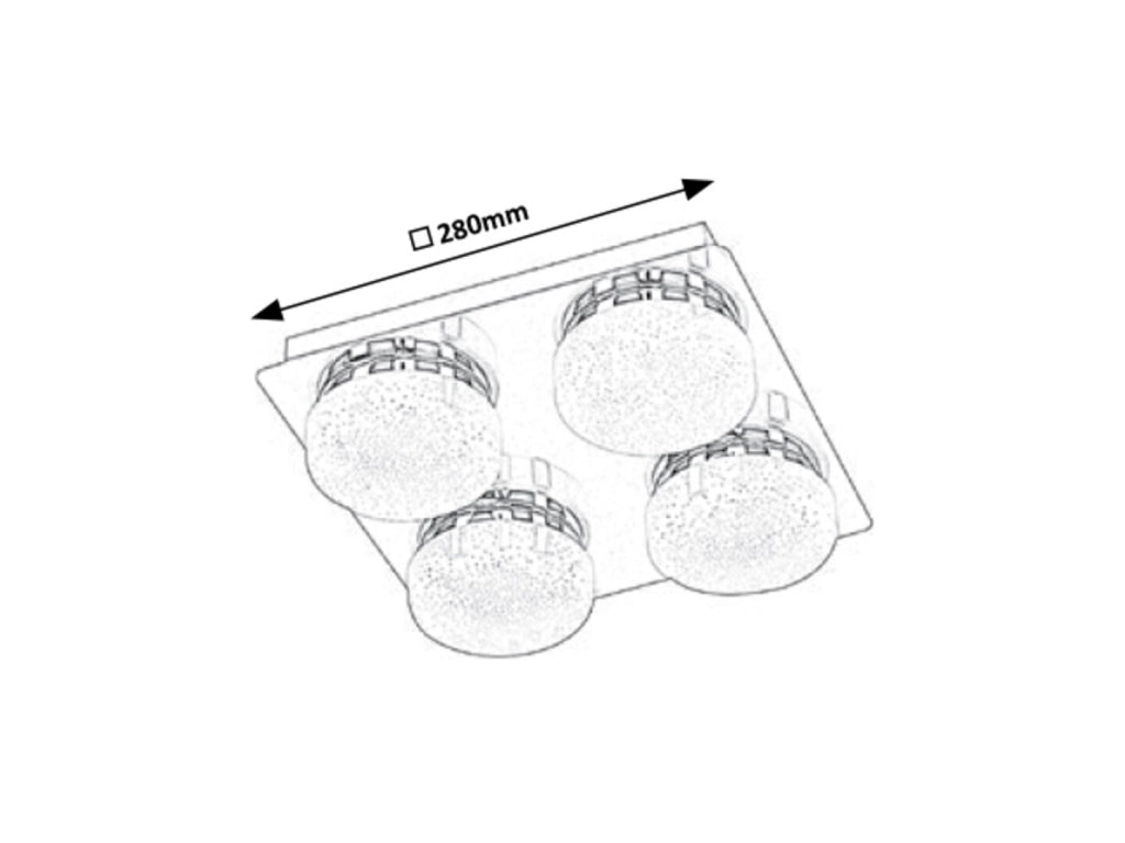 Plafoniera LED Rabalux Hilary 20W cromo 28cm 4000K